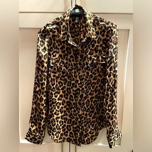 Silk Leopard Blouse